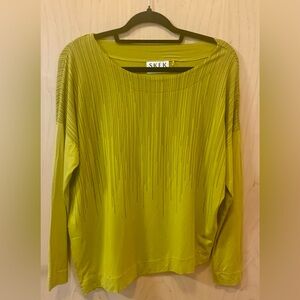 SKFK Long Sleeve Top – Artsy Linear Print, Eco Friendly, Size 6